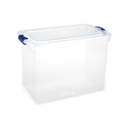 clear storage boxes homz qt latching walmart