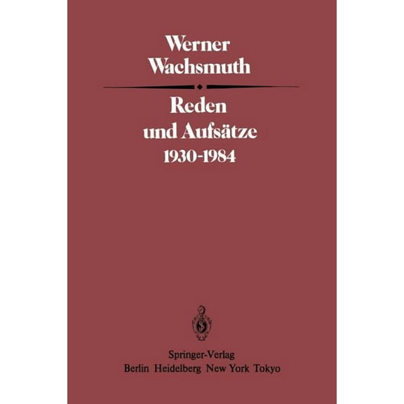Reden Und AufsÃ¤tze 1930-1984, (Paperback)
