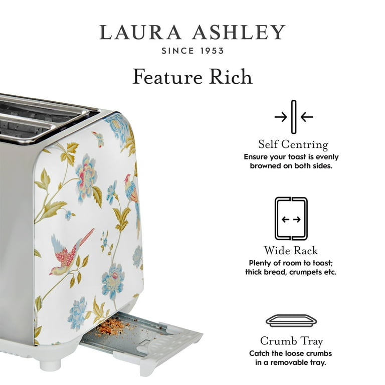 Free Shipping! Laura Ashley 2-Slice Toaster, Elveden White Free Shipping! Laura Ashley 2-Slice Toaster, Elveden White