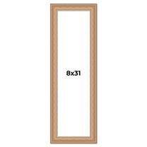8x31 Frame Charleston Honey Brown Solid Wood Picture Frame Width 1.75 Inches | Interior Depth 0.5