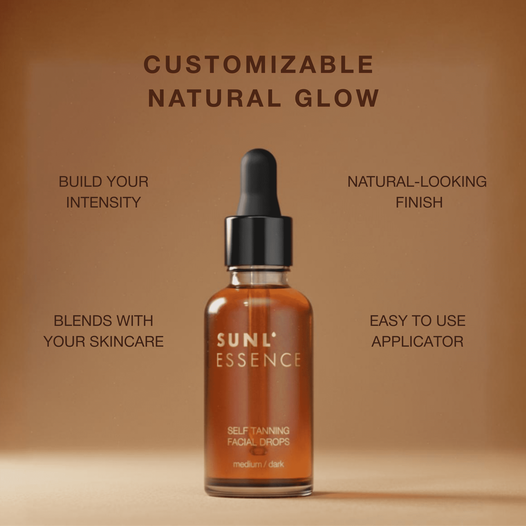 Onyx Sunl'Essence Facial Self-Tanning Drops - Medium/Dark Tone 1.01 fl oz