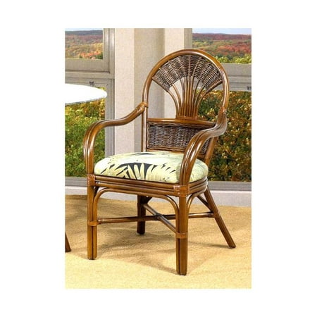 Tradewinds Rattan Dining Arm Chair In Urban Mahogany 641