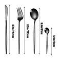 thumbnail image 3 of Xecvkr Stainless Steel 4-Piece Knife fork Spoon Set Western Cutlery Modern Gold Silver Table Upholstery Family Dinner Hotel Home Party Thick Handle Easy Clean 9.6x6.3x1.2in 1PC, 3 of 6