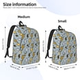 thumbnail image 2 of Disketp Lightning Bolts print Canvas Backpack Lightweight Travel Daypack Student Rucksack Laptop Backpack-Small, 2 of 5