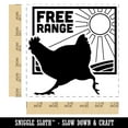 thumbnail image 2 of Free Range Chicken Running Self-Inking Rubber Stamp Ink Stamper - Black Ink - Large 1-1/2 Inch, 2 of 7