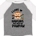 thumbnail image 4 of Inktastic Monkey I Love Hanging out with My Pawpaw Boys or Girls Long Sleeve Baby Bodysuit, 4 of 5