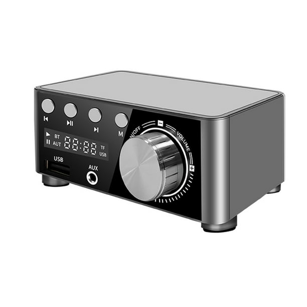 Amplificador 50Wx2 Potencia Audio Digital Clase D CS8673E Con Pantalla Compatible Dientes 5.0 Plug And Play AUX TF Cine en Casa Azul