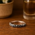 thumbnail image 5 of 925 Sterling Silver Oxidized Platinum Plated Bali Band Women Valentines Day Gifts Ring, 5 of 7