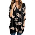 thumbnail image 5 of Wutalume Womens Tops with 3/4 Sleeve, V-Neck Tunic Top with Geometric Print and Pockets, Retro Style for Daily Wear, Casual Outfits, and Comfort,Multicolor 3XL, 5 of 7