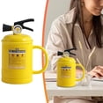 thumbnail image 2 of Ceramic Coffee Mug Large Cute Tall Funny Ceramic Cup Set With Spoon & Handle & Spill Proof Leak Proof Lid Fire Extinguisher Shape Tea Soup Mug, 2 of 9
