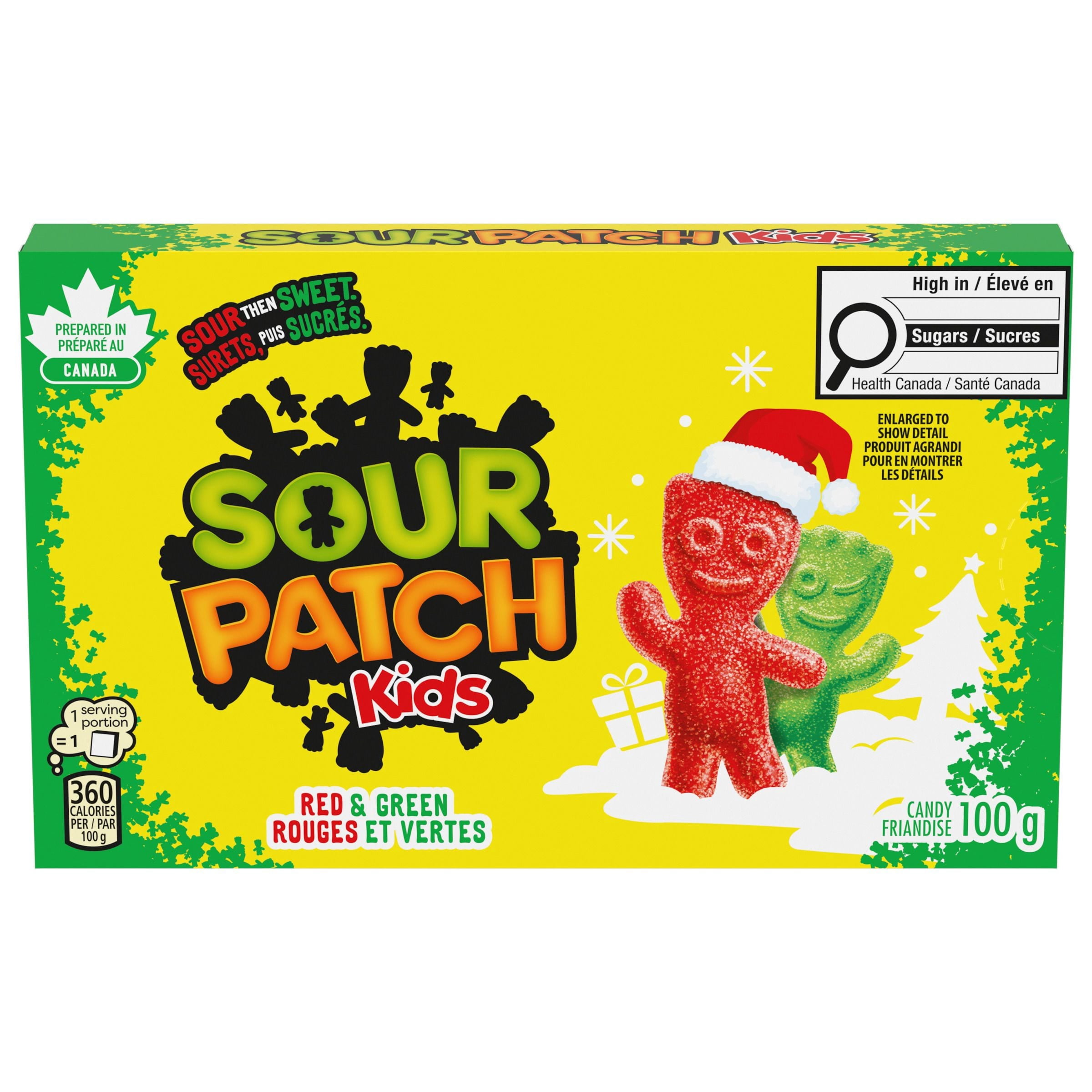 Sour Patch Kids, Red and Green, Sour Then Sweet Gummy Candy, Stocking ...