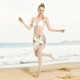 thumbnail image 4 of Zufioo Birds And Flowers Print Women's Beach Short Wrap Skirt, Short Quick-drying Wrap Skirt, Swimsuit Cover-up Sun Protection Cape, Suitable for Beach, Pool-One Size, 4 of 7
