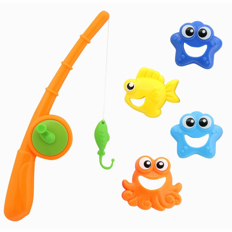 Fishing Pole Game Kids Water Toy 18 Rod & 5 Fish Pool Bath Lake FREE  SHIPPING