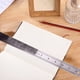 thumbnail image 4 of Regla de acero inoxidable | Doble cara en pulgadas y centímetros | Herramienta de medición duradera y fácil de leer | 13 pulgadas | Para estudiantes, dibujo técnico, oficina | Borde recto metálico, 4 of 6