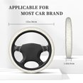 thumbnail image 3 of Cauagu White Rabbit Print Car Steering Wheel Cover - Universal Car Accessory for Diverse Cars for Steering Wheel with a Diameter of 14.5"-15", 3 of 7
