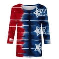 thumbnail image 4 of Vetsdori American Flag T Shirts for Women 4th of July Short Sleeve Pullover Red White and Blue Graphic , Red White and Blue Independence Day Summer Fashion Juniors Tops Crew Neck, 4 of 4