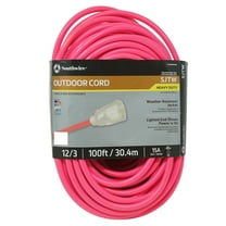 Southwire 2579SW000A 12/3 100' SJTW Neon Pink Outdoor Extension Cord