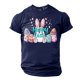thumbnail image 5 of Camisa Casual de Cuello de la Tripulación de la Impresión de Pascua de Manga Corta de Verano Top Ligero de Poliéster para los Hombres, Camiseta de Manga Corta para el Uso Diario de Primavera Verano, 5 of 8