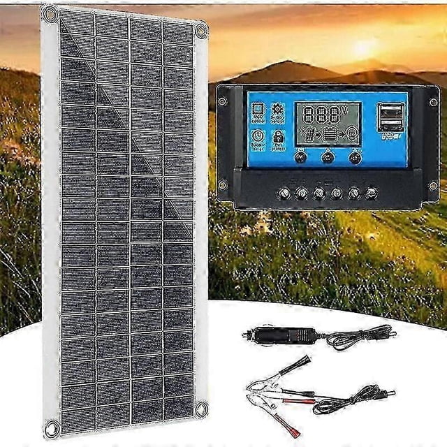 300W 12V Solar Panel, Solar Panel Kit, Battery Charger Kit with 60A Solar Charge Controller for RV, Yacht, Outdoor, Garden, Lighting