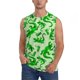 thumbnail image 1 of Balery Green Lizard Camisetas sin mangas para hombre, absorbe la humedad y protege contra el mal olor.-X-Large, 1 of 7