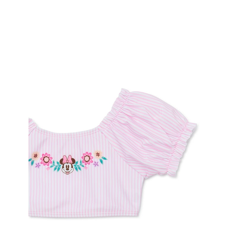 Character Toddler Girl Puff-Sleeve Two-Piece Swimsuit, Sizes Character Toddler Girl Puff-Sleeve Two-Piece Swimsuit, Sizes