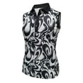 thumbnail image 1 of Monterey Club Women's Abstract Print Sleeveless Golf Polo Shirt #2403, 1 of 3