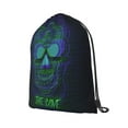 thumbnail image 2 of XMXT Waterproof Gym Bag, Cool Neon Skeleton Print Drawstring Backpack for Men, m Black, 2 of 8