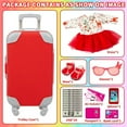 thumbnail image 4 of AmaMary 18 Inch Doll Christmas Travel Set – Red Suitcase with Holiday Dress, Accessories, Shoes, Phone, Tickets – Gift for Girls Birthday Valentine Children’s Day (Doll Not Included), 4 of 7