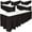 Black, variant on DecorRack 6 Pack Table Skirts Plastic, 29 in x 14 ft Each, Silver