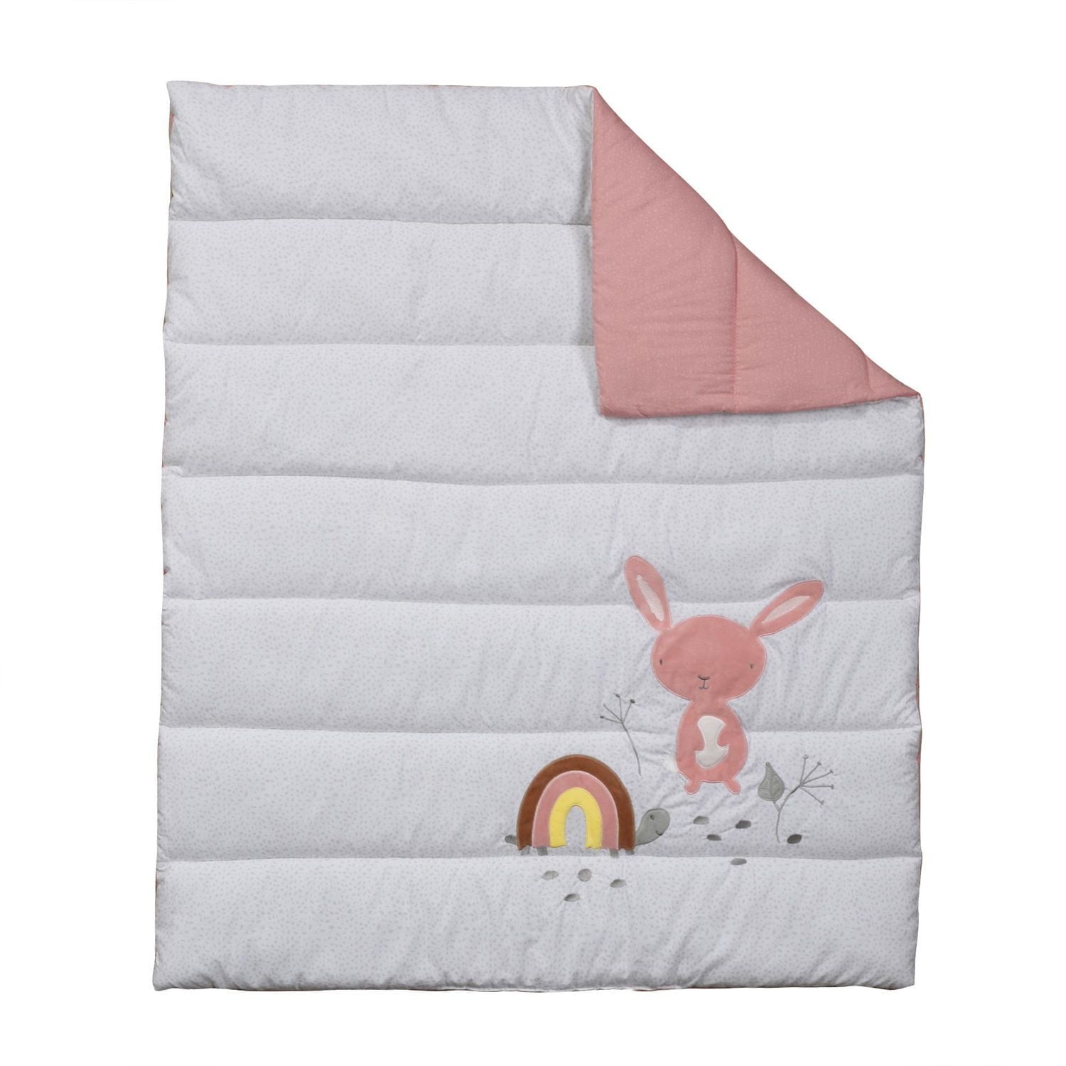 George Baby Pink 3-Piece Crib Set, Forest Friends, Baby Crib Set