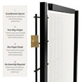 thumbnail image 4 of Red Lantern 7 ft. Tall Window Pane Shoji Screen - Black - 4 Panels, 4 of 7
