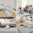 thumbnail image 5 of Teler Baby Play Mat for Floor, 1.3" Thick Foam 50"×50" Playmat, Ultra-Soft Plush Feel & Non-Slip Backing Safe for Infants, Toddlers Crawling, Light Grey, 5 of 10