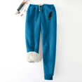 thumbnail image 2 of Lenpel Women's Fleece Lined Sweatpants Fall Winter High Waisted Drawstring Warm Joggers Athletic Lounge Pants, 2 of 3