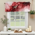 thumbnail image 3 of Abstract Ombre Red Marble Window Valance Curtain White Modern Art Rod Pocket Short Curtain for Living Room, Bedroom & Kitchen Window Decor 54x18in, 3 of 8