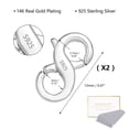 thumbnail image 5 of Alexcraft Lobster Clasp 925 Sterling Silver Double Opening Lobster Clasp, Bracelet Extender Clasps Necklace Connector for DIY Jewelry Bracelet Necklace Closing, 5 of 7