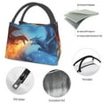 thumbnail image 4 of Honeii Red And Blue Fire Dragon A Print Cooler Bag Insulated, Large Leakproof Soft Sided Portable Cooler Bag,Lunch Box Lunch Bag, 4 of 6