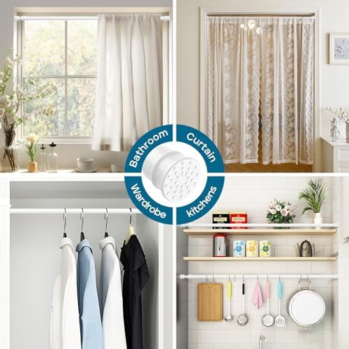 Spring Tension Curtain Rods Short Tension Rod (White,28" to 38"-3Pcs)