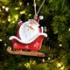 thumbnail image 4 of Ganfancp Árbol de Navidad Colgante Trineo de Resina Decoración Navideña Diy Colgante Santa Claus Muñeco de Nieve Adornos Colgantes Ofertas de La Semana Amuleto X 1, 4 of 7