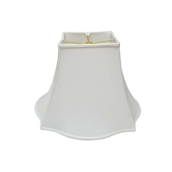 Royal Designs Flare Bottom Outside Square Bell Lamp Shade, White, 5" x 12" x 9.25"