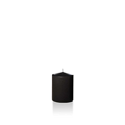 Yummi 3 x 6 Black Round Pillar Candles 3 per pack