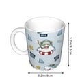 thumbnail image 2 of Yiaed Swimming Shark Print Ceramics Coffee,Large Handle Design,Extra Large Tea and Coffee Cup for Office and Home Mugs, 2 of 6