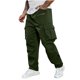 thumbnail image 2 of Pantalones largos para hombre, primavera y verano, color liso, bolsillos, color liso, cordón ajustable, ropa de trabajo, pantalones deportivos e informales, pantalones de poliéster para hombre., 2 of 8
