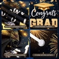 thumbnail image 4 of Gold Grad Cap Graduation Banner Colorful Stars Grad Backdrop Confetti Design Black Background Academic Background for Graduation Party College Graduation Grad Photo Shoot, 4 of 5