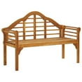 thumbnail image 2 of vidaXL Patio Queen Bench with Cushion 53.1" Solid Acacia Wood, 2 of 88