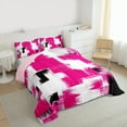thumbnail image 3 of Manfei Geometric Graffiti Bedding Comforter Set,Modern Abstract Art Twin Comforter Sets,White Pink Black Bedding Set For Kids,Ultra Soft Home Decor Reversible,2-Piece, 3 of 8