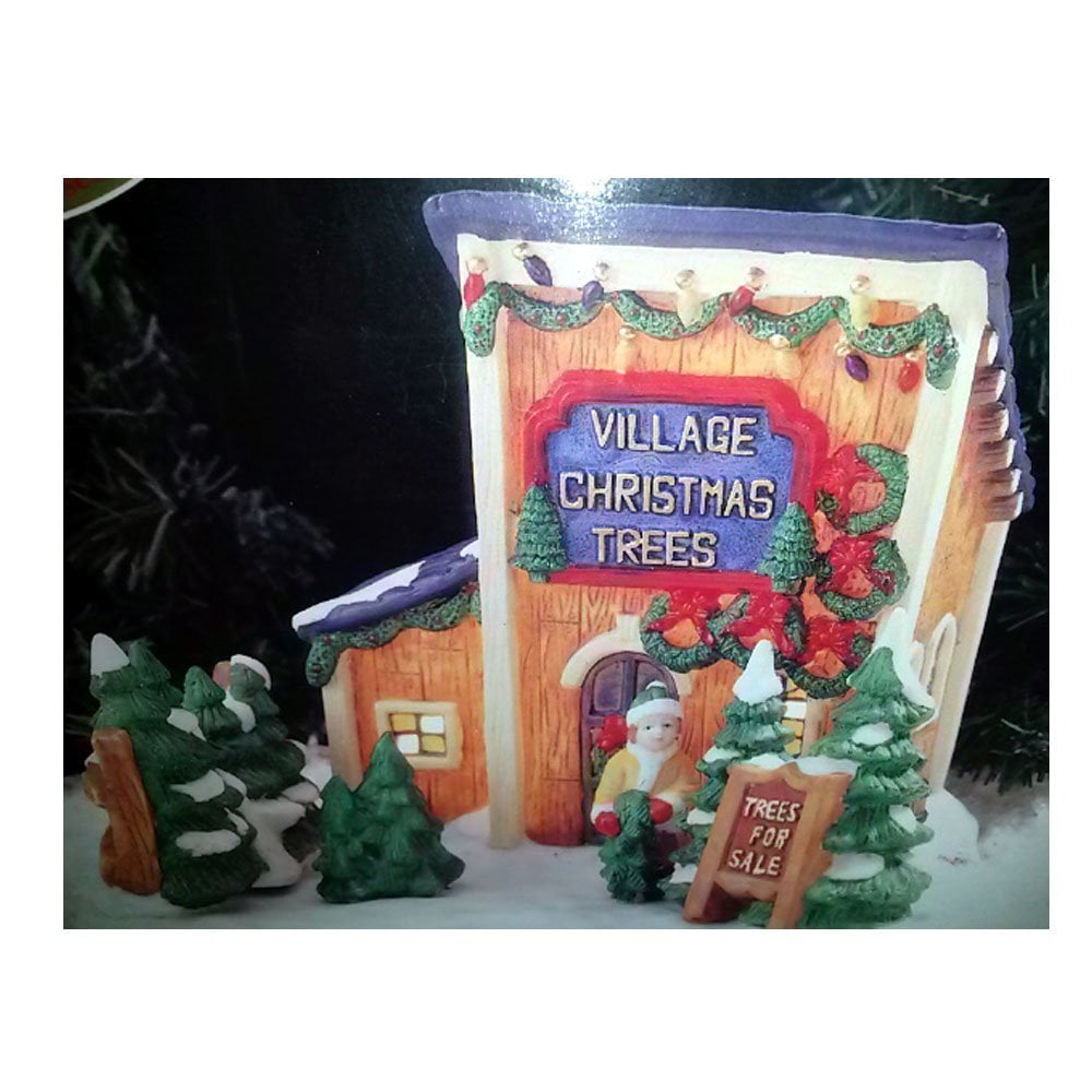 Dickens Collectables Towne Series "Village Christmas Trees" Lighted