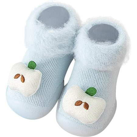 

QWZNDZGR Outdoor Shoes Socks Breathable Warm Elastic Sock Shoes Sneakers Baby Toddler Sock Shoes TPE Sole Non-Skid
