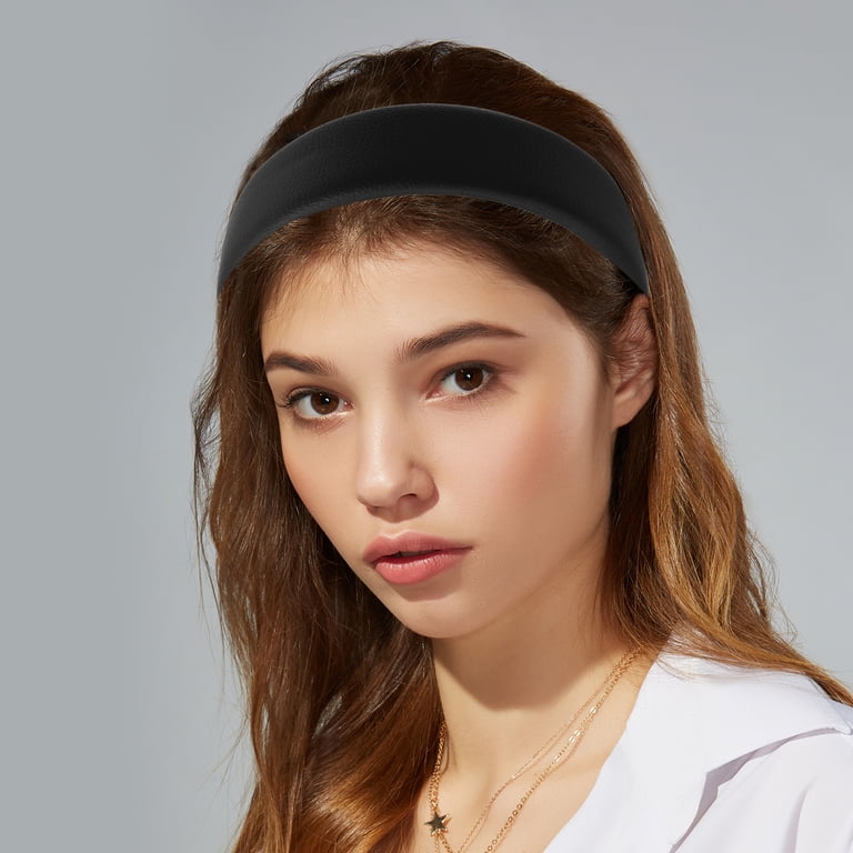 Unique Bargains Faux Leather Headband Hairband for Women 1.6  display picture 3