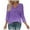 Purple Plus Size Blouse for Women_e, variant on CYMMPU Tunic Tops 3/4 Sleeve Spring Tops Blouses for Women Dressy Casual Flower Pattern V Neck Loose Fit Fall Trendy Shirts Business Elegant Work Tops T-Shirts Green L