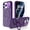 Deep Purple, variant on Dteck for iPhone 17 Pro Max Case with Magnetic Ring Stand, Compatible with MagSafe, Shockproof Translucent Protective Cover,Glitter
